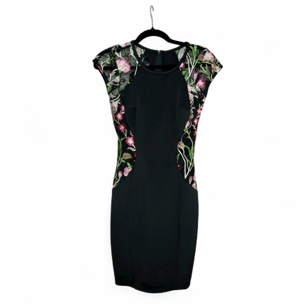 BDX Elegant Black Floral Dress